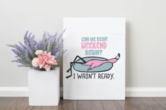 Funny Flamingo SVG | Lazy SVG | Funny Weekend Quote SVG Product Image 2