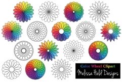 Color Wheel Flower Clipart Product Image 1