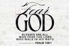 Fear the Lord SVG, Psalm 128:1 SVG, Blessed Are All Who Fear Product Image 4
