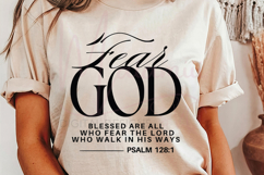 Fear the Lord SVG, Psalm 128:1 SVG, Blessed Are All Who Fear Product Image 2