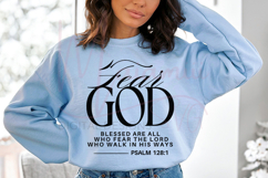 Fear the Lord SVG, Psalm 128:1 SVG, Blessed Are All Who Fear Product Image 1