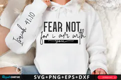 Fear Not For I Am With You Sleeve SVG Design Product Image 1
