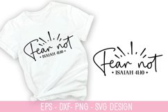 Fear not isaiah 41 10 SVG - Christian Quotes SVG Design Product Image 1