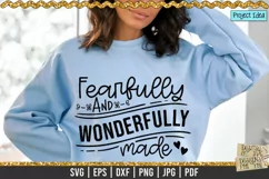 Fearfully & Wonderfully made is a professional design that is ready to be cut with all major cutting machines. Sublimation, iron-on transfer and printing file formats also included.