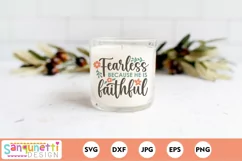 Christian quote svg on a candle