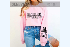 Fearless &amp; focused unstoppable force Sleeve SVG Product Image 1
