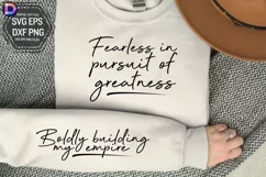 Fearless in pursuit of greatness Sleeve SVG Product Image 1