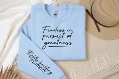 Fearless in pursuit of greatness Sleeve SVG Product Image 2