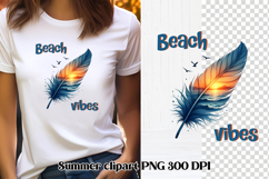 Summer feathers PNG clipart | Summer beach quotes PNG Product Image 2