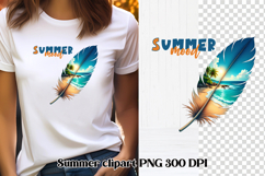 Summer feathers PNG clipart | Summer beach quotes PNG Product Image 1