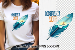 Summer feathers PNG clipart | Summer beach quotes PNG Product Image 1