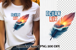 Summer feathers PNG clipart | Summer beach quotes PNG Product Image 5