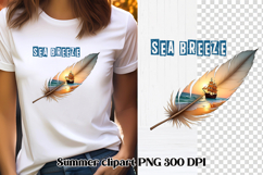Summer feathers PNG clipart | Summer beach quotes PNG Product Image 6