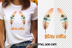 Summer feathers PNG clipart | Summer beach quotes PNG Product Image 1