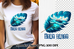Summer feathers PNG clipart | Summer beach quotes PNG Product Image 1