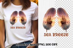 Summer feathers PNG clipart | Summer beach quotes PNG Product Image 1