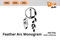 Feather Arc Monogram Product Image 1