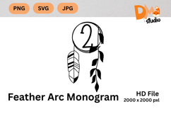 Feather Arc Monogram Product Image 1