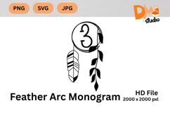 Feather Arc Monogram Product Image 1