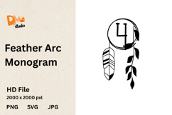 Feather Arc Monogram Product Image 1