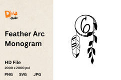 Feather Arc Monogram Product Image 1