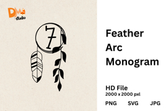 Feather Arc Monogram Product Image 1