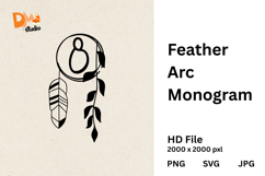 Feather Arc Monogram Product Image 1