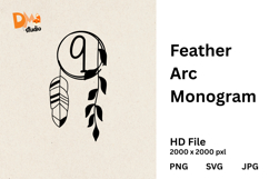 Feather Arc Monogram Product Image 1