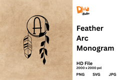 Feather Arc Monogram Product Image 1