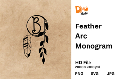 Feather Arc Monogram Product Image 1