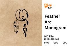 Feather Arc Monogram Product Image 1