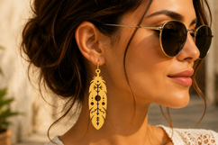 Feather Earrings Laser Cut SVG Product Image 2