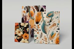 feather floral digital papers Product Image 2