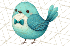 Whimsical Bird Doodle Clipart Colorful Cute PNG Product Image 3