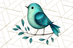Whimsical Bird Doodle Clipart Colorful Cute PNG Product Image 2