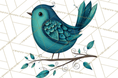 Whimsical Bird Doodle Clipart Colorful Cute PNG Product Image 3