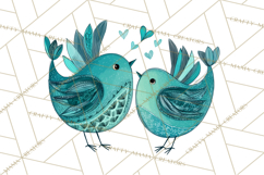 Whimsical Bird Doodle Clipart Colorful Cute PNG Product Image 4