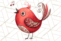 Whimsical Bird Doodle Clipart Colorful Cute PNG Product Image 4
