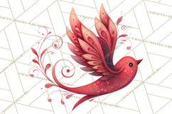 Whimsical Bird Doodle Clipart Colorful Cute PNG Product Image 5