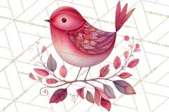 Whimsical Bird Doodle Clipart Colorful Cute PNG Product Image 2