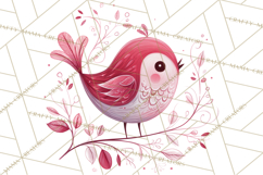 Whimsical Bird Doodle Clipart Colorful Cute PNG Product Image 3