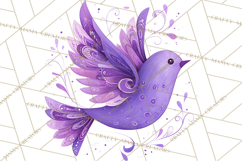 Whimsical Bird Doodle Clipart Colorful Cute PNG Product Image 5