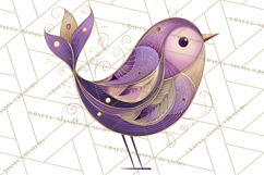 Whimsical Bird Doodle Clipart Colorful Cute PNG Product Image 3