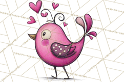 Whimsical Bird Doodle Clipart Colorful Cute PNG Product Image 3
