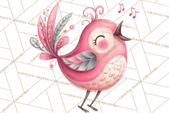 Whimsical Bird Doodle Clipart Colorful Cute PNG Product Image 4