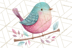 Whimsical Bird Doodle Clipart Colorful Cute PNG Product Image 5