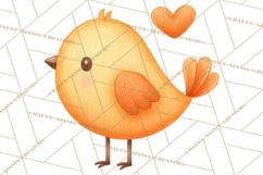 Whimsical Bird Doodle Clipart Colorful Cute PNG Product Image 5