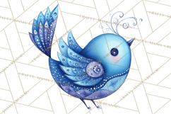Whimsical Bird Doodle Clipart Colorful Cute PNG Product Image 3