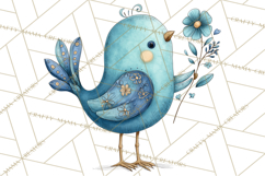 Whimsical Bird Doodle Clipart Colorful Cute PNG Product Image 5