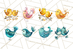 Whimsical Bird Doodle Clipart Colorful Cute PNG Product Image 2